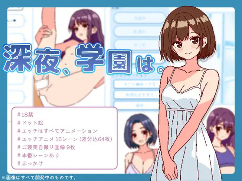 DL10月新作【互动SLG/校园JK/像素动态】深夜，学校。（深夜、学園は。）V1.0 DL原版生肉【500MB】