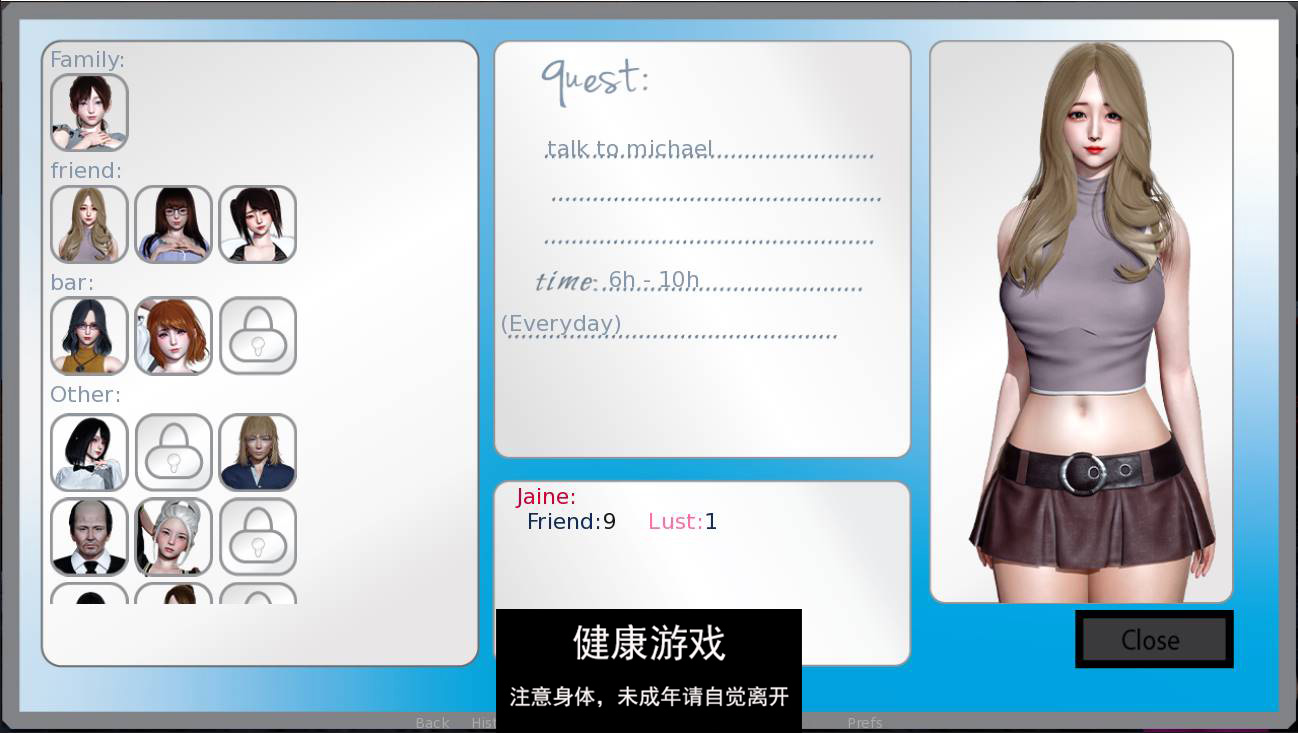 【欧美SLGAIGPT汉化】伊芙琳的故事Evelyn’s Story [v0.23]【PC+安卓2.51G】