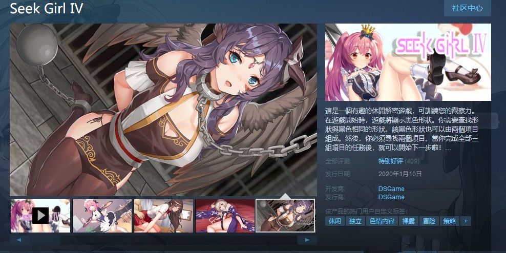 Seek Girl 4：官方中文版+完整攻略 全动态找拼图游戏&神作